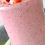 maak nu een lekkere aardbei havermout ontbijt smoothie