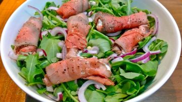 Rucola Salade met gevulde rosbief