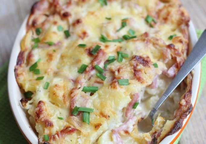 Bloemkool ovenschotel met ham